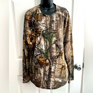Under Armour Brown and Green Long Sleeve Tee